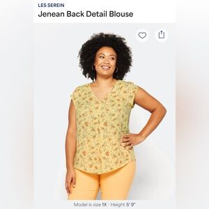 Stitch Fix yellow blouse, brand new w/ tags